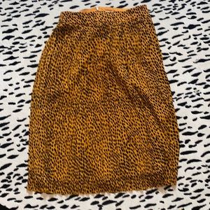 Pleated Printed J Crew Skirt